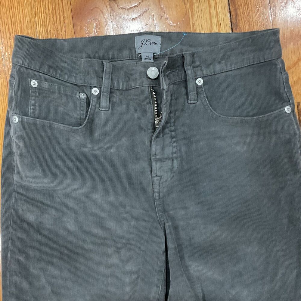 J. Crew Wome's Vintage Slim Straight Corduroy pants size 28 Gray - Picture 4 of 13